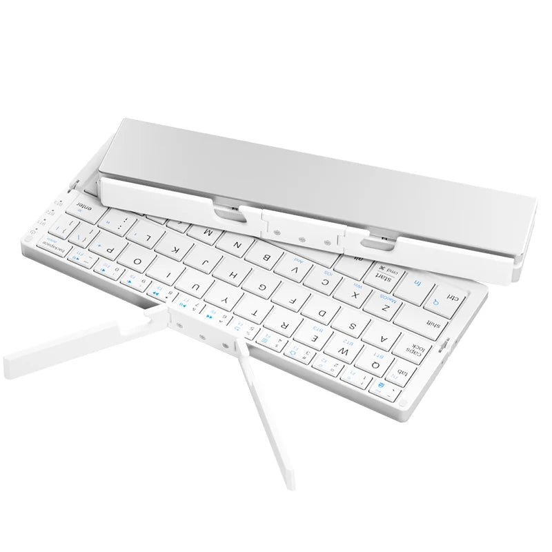 Ultra Slim Foldable Bluetooth Keyboard with Stand — Portable Wireless Keyboard